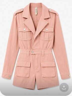 American Bazi Pink Utility Jumpsuit